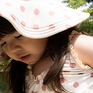 Детский купальник раздельный Konges Slojd "Bikini Collette Dot Rose", красный горох